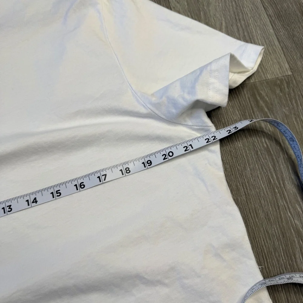 ZARA 100% cotton long white t-shirt size L - Picture 2 of 8